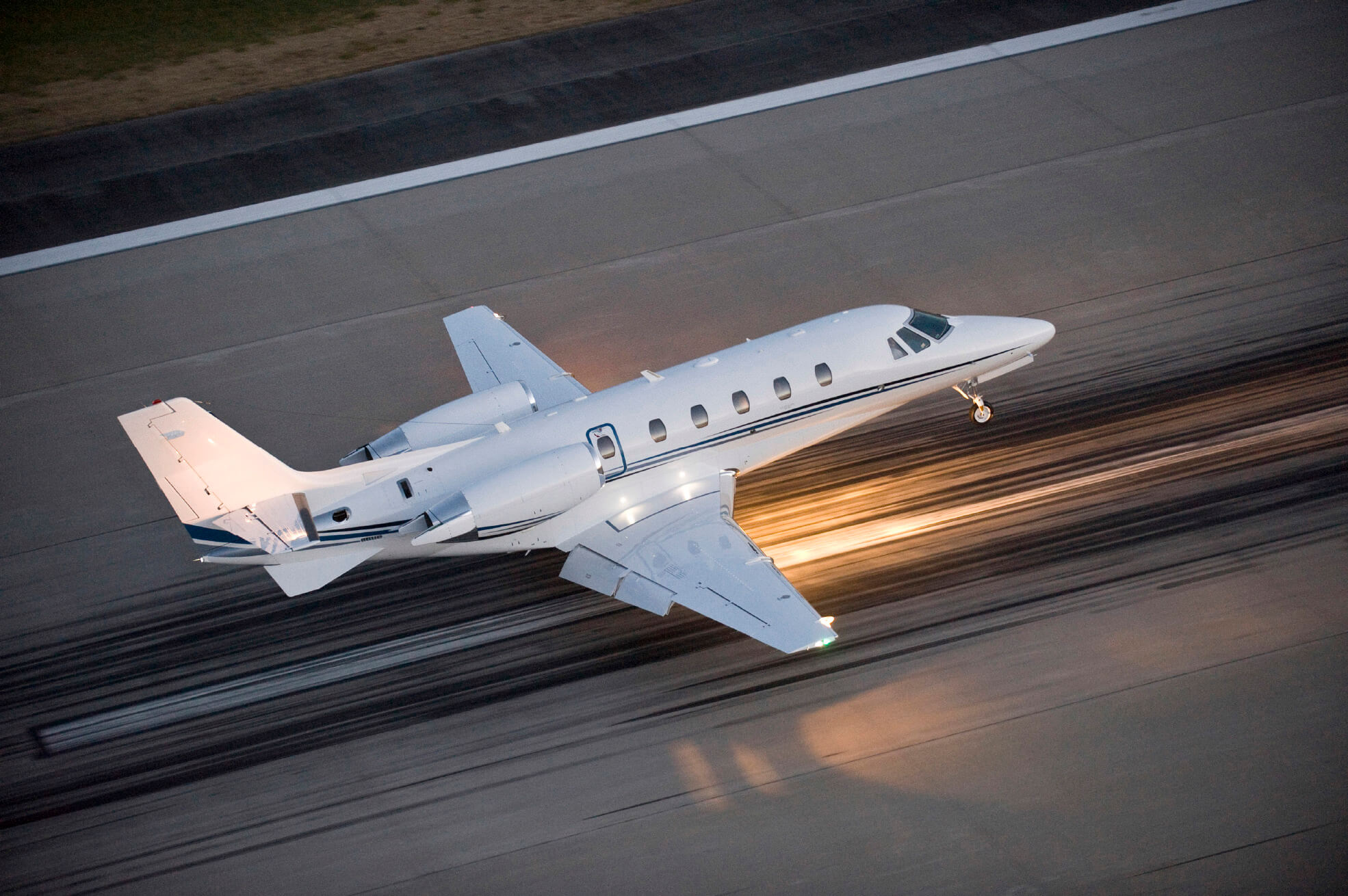 Cessna Citation taking off