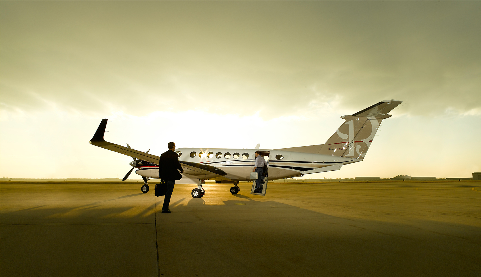 King Air 350 on ramp